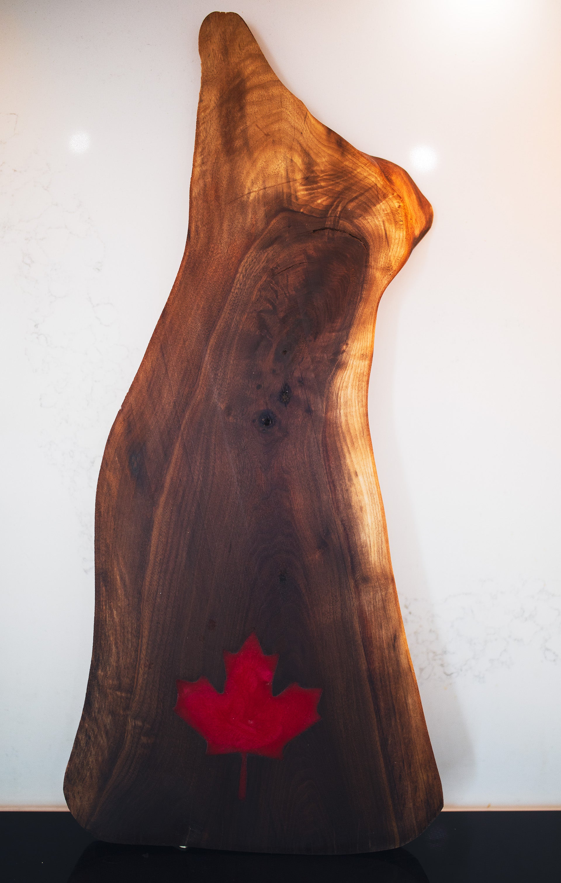 Live Edge Canada Maple Leaf Board