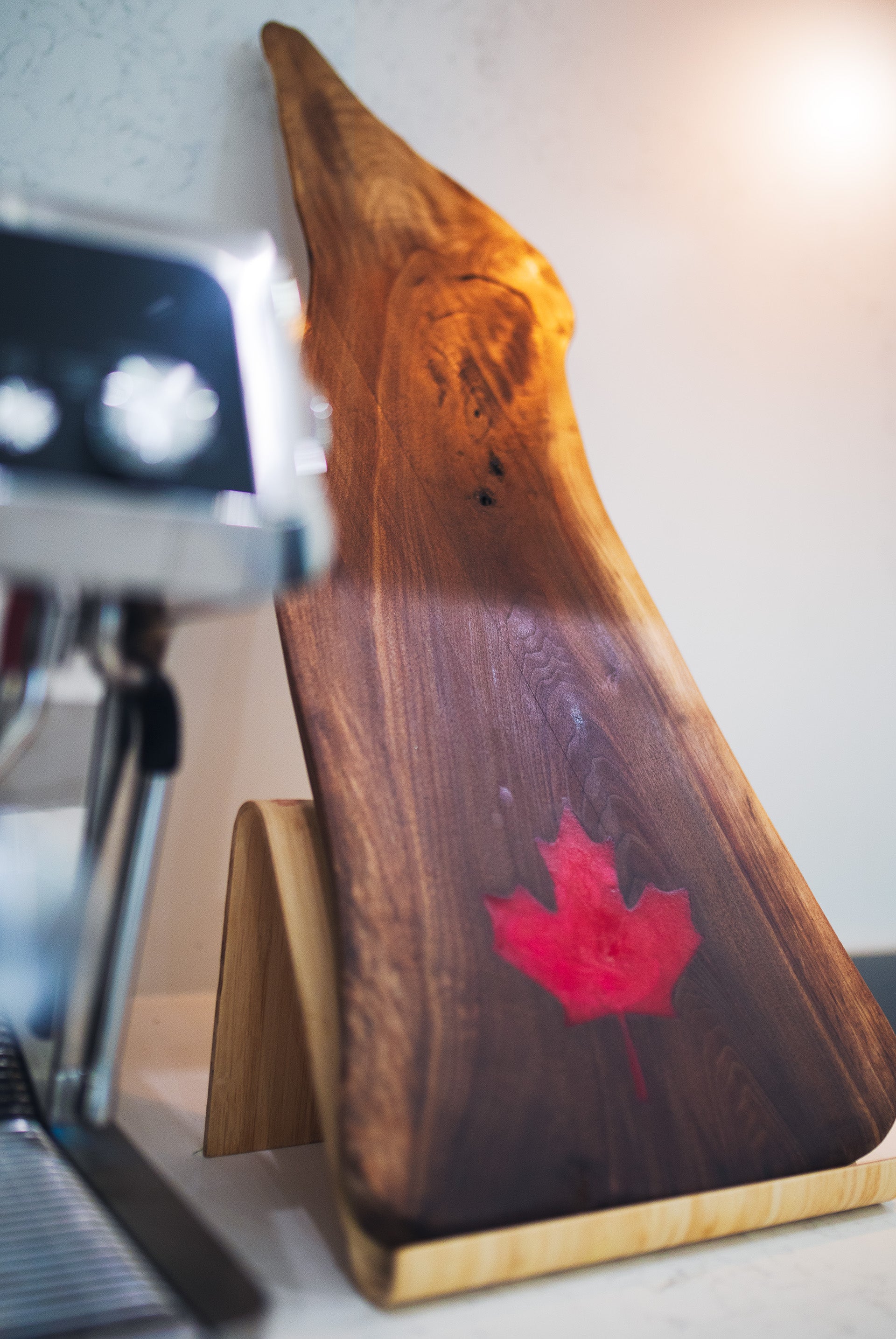 Live Edge Canada Maple Leaf Board