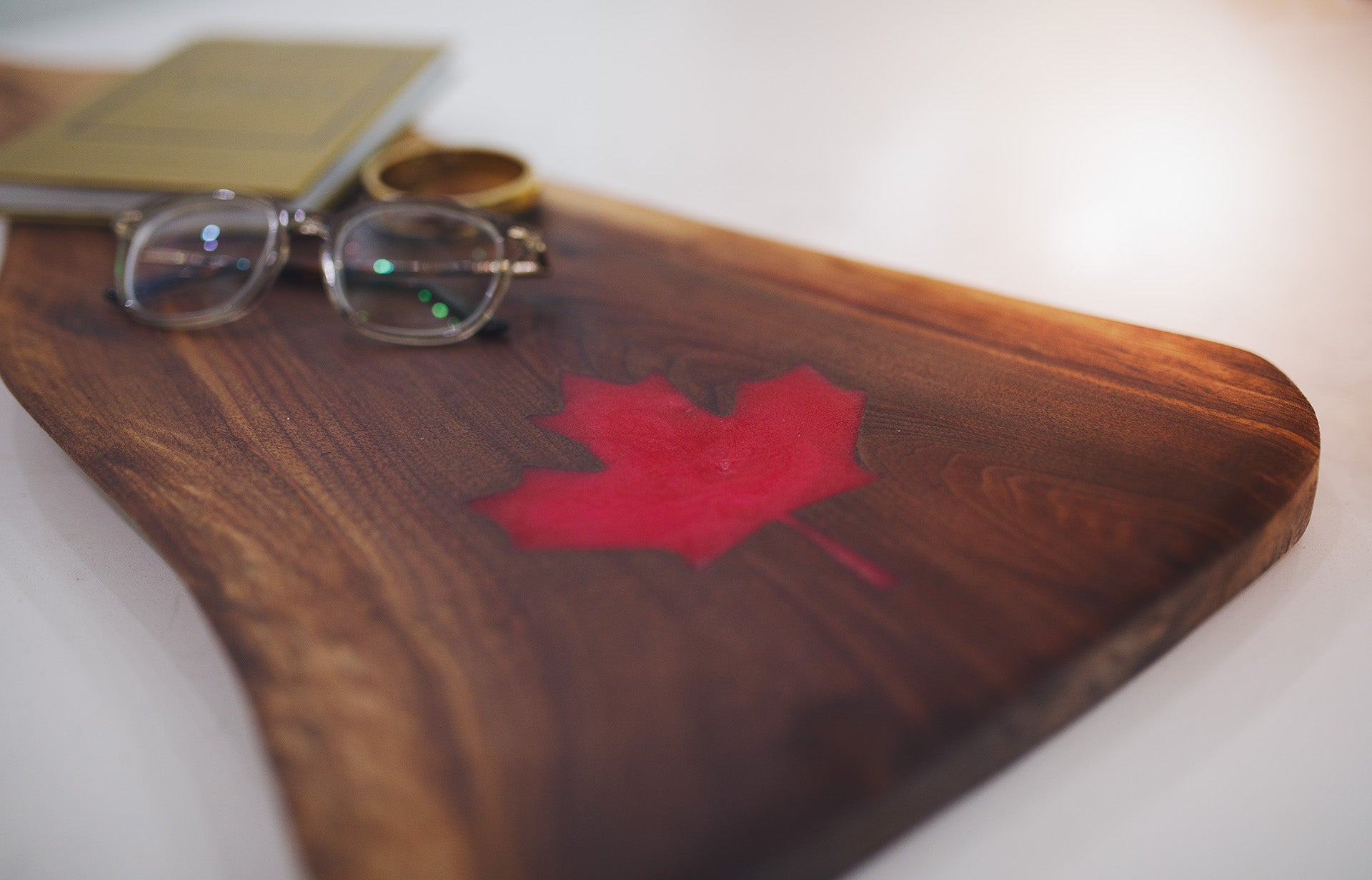 Live Edge Canada Maple Leaf Board