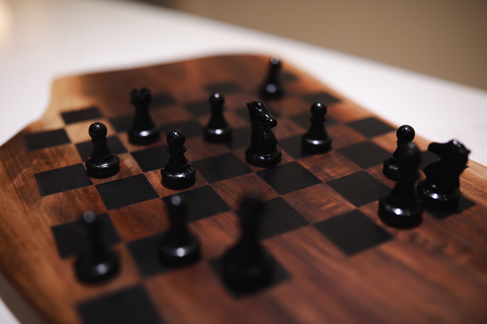 Dual-Sided Walnut Charcuterie & Chess Board