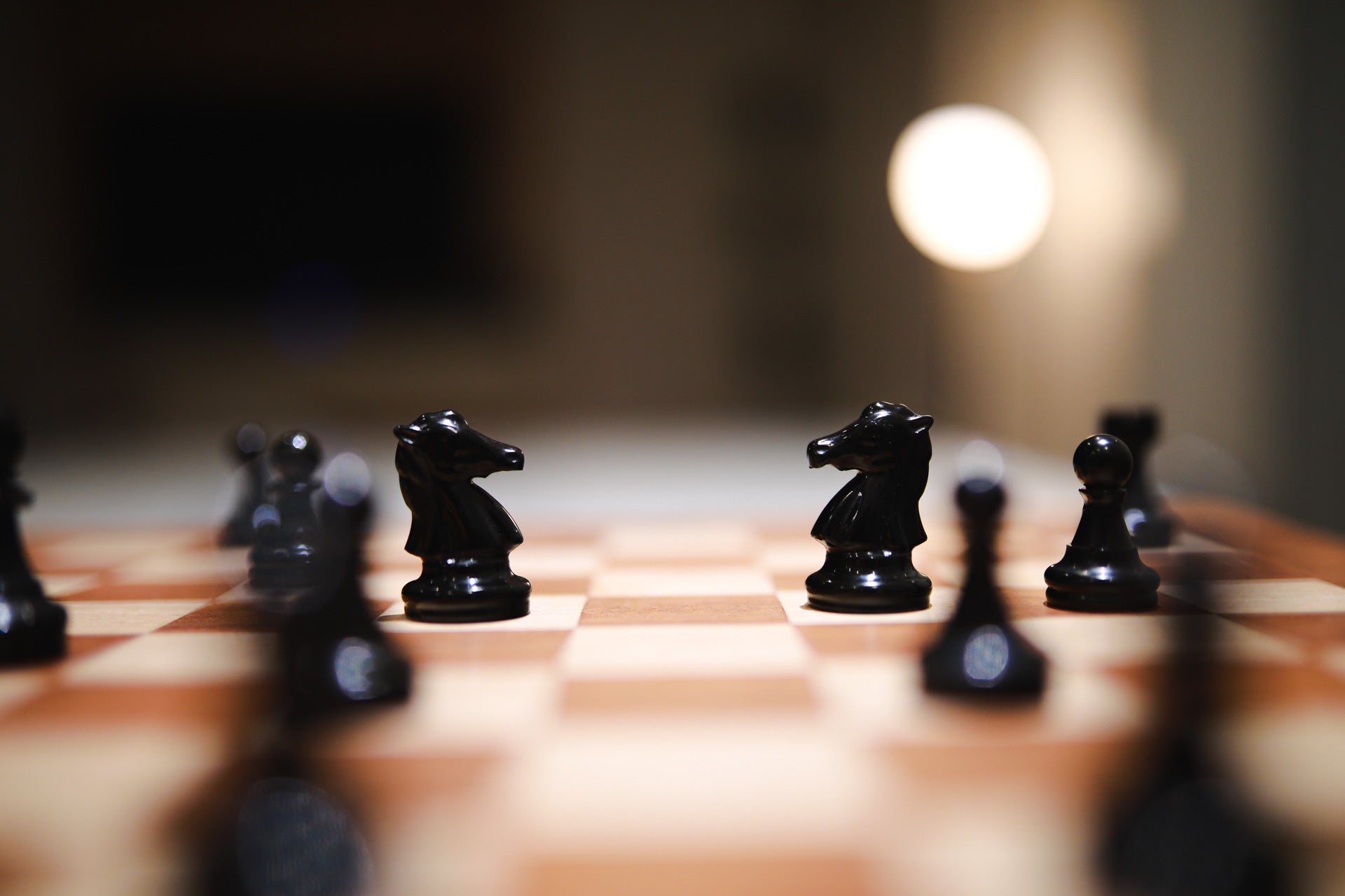 Mahogany & Maple Chess Board with Cherry Frame